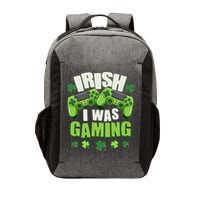 Funny St Patrick's Day Irish I Was Gaming Vector Backpack