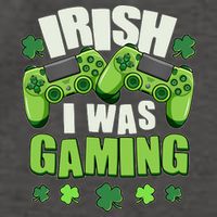 Funny St Patrick's Day Irish I Was Gaming Vector Backpack