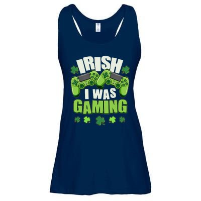 Funny St Patrick's Day Irish I Was Gaming Ladies Essential Flowy Tank