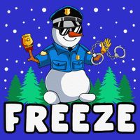 Freeze Snowman Police Christmas Pajama Funnt Cop Policeman Toddler T-Shirt