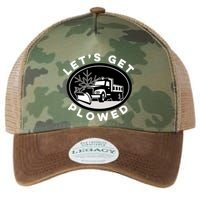 Funny Snow Plow Let's Get Plowed Drinking Snow Day Legacy Tie Dye Trucker Hat