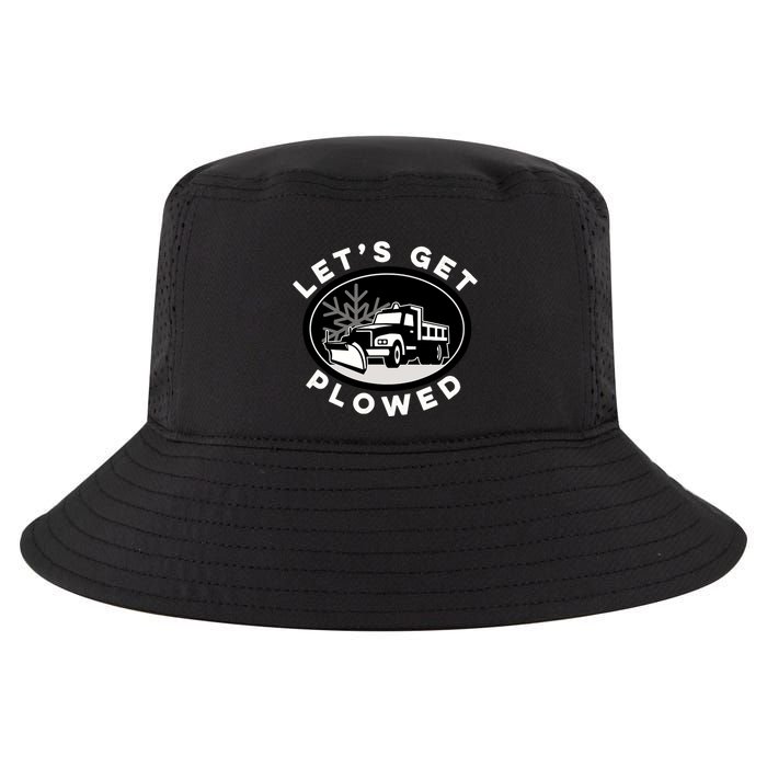Funny Snow Plow Let's Get Plowed Drinking Snow Day Cool Comfort Performance Bucket Hat