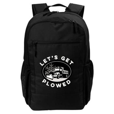 Funny Snow Plow Let's Get Plowed Drinking Snow Day Backpack