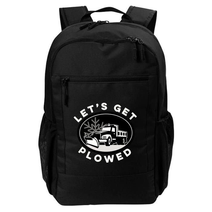 Funny Snow Plow Let's Get Plowed Drinking Snow Day Backpack