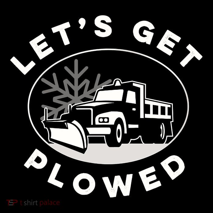 Funny Snow Plow Let's Get Plowed Drinking Snow Day Premium T-Shirt
