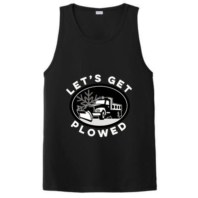 Funny Snow Plow Let's Get Plowed Drinking Snow Day PosiCharge Competitor Tank
