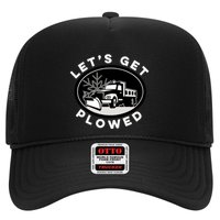 Funny Snow Plow Let's Get Plowed Drinking Snow Day Hat