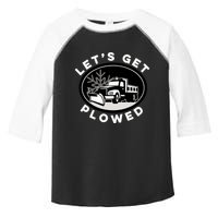Funny Snow Plow Let's Get Plowed Drinking Snow Day Toddler Fine Jersey T-Shirt