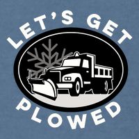 Funny Snow Plow Let's Get Plowed Drinking Snow Day Garment-Dyed Sweatshirt