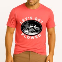 Funny Snow Plow Let's Get Plowed Drinking Snow Day Performance Shirt