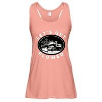 Funny Snow Plow Let's Get Plowed Drinking Snow Day Ladies Essential Flowy Tank