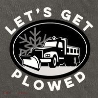 Funny Snow Plow Let's Get Plowed Drinking Snow Day Cotton Canvas Backpack