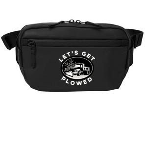 Funny Snow Plow Let's Get Plowed Drinking Snow Day Crossbody Pack