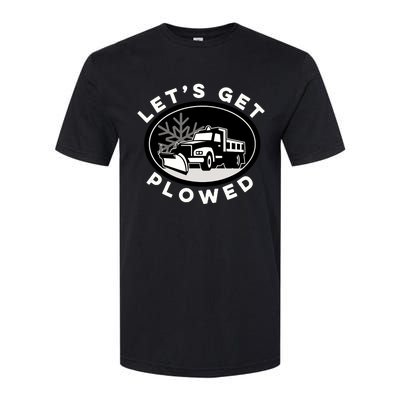 Funny Snow Plow Let's Get Plowed Drinking Snow Day Softstyle® CVC T-Shirt