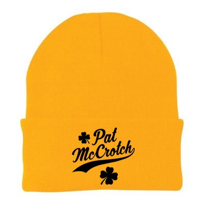 Funny St PatrickS Day Pat Mccrotch Fake Name Shamrock Irish Knit Cap Winter Beanie