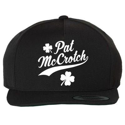 Funny St PatrickS Day Pat Mccrotch Fake Name Shamrock Irish Wool Snapback Cap