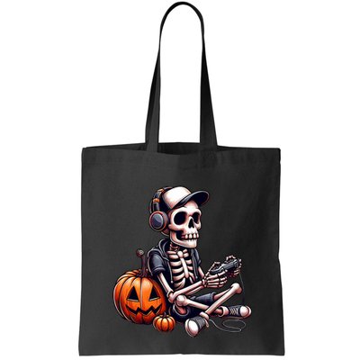 Funny Skeleton Playing Video Game Halloween Gamer Bag