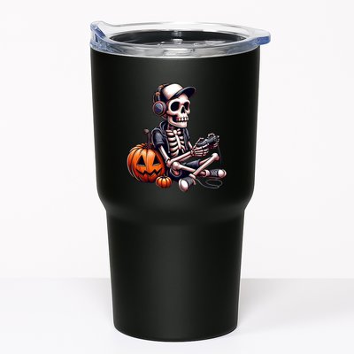 Funny Skeleton Playing Video Game Halloween Gamer Tumbler