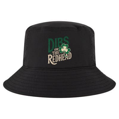 Funny St Patricks Day Irish Shamrock Dibs On The Redhead Cool Comfort Performance Bucket Hat