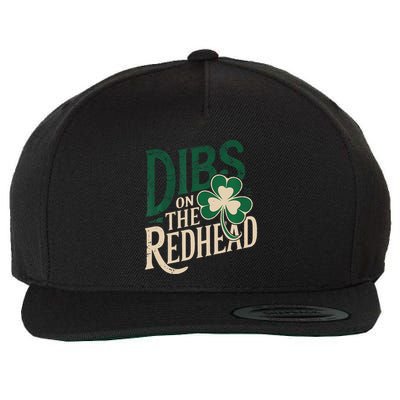 Funny St Patricks Day Irish Shamrock Dibs On The Redhead Wool Snapback Cap
