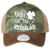 Funny St Patricks Day Irish Shamrock Dibs On The Redhead Legacy Tie Dye Trucker Hat