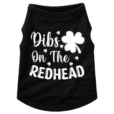 Funny St Patricks Day Irish Shamrock Dibs On The Redhead Doggie Tank