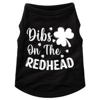 Funny St Patricks Day Irish Shamrock Dibs On The Redhead Doggie Tank