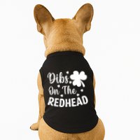 Funny St Patricks Day Irish Shamrock Dibs On The Redhead Doggie Tank
