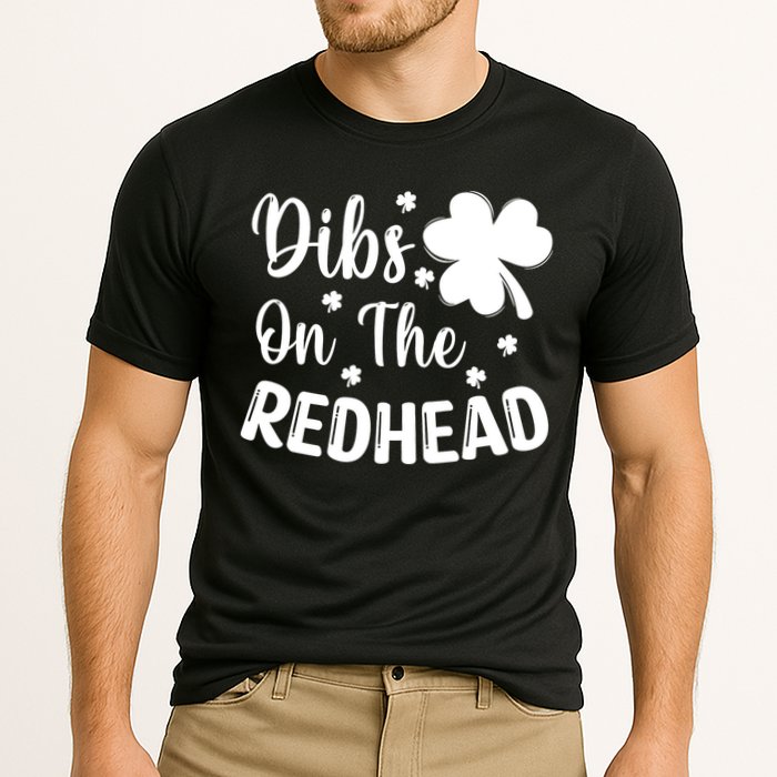 Funny St Patricks Day Irish Shamrock Dibs On The Redhead Performance Shirt
