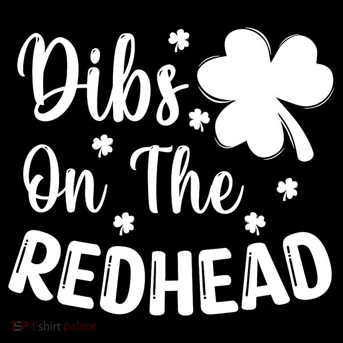 Funny St Patricks Day Irish Shamrock Dibs On The Redhead Apron