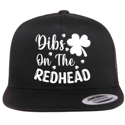 Funny St Patricks Day Irish Shamrock Dibs On The Redhead Flatbill Hat