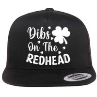 Funny St Patricks Day Irish Shamrock Dibs On The Redhead Flatbill Hat