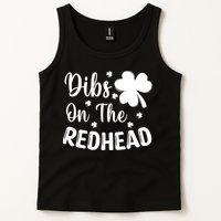 Funny St Patricks Day Irish Shamrock Dibs On The Redhead Tank Top