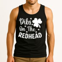 Funny St Patricks Day Irish Shamrock Dibs On The Redhead Tank Top