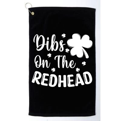 Funny St Patricks Day Irish Shamrock Dibs On The Redhead Golf Towel