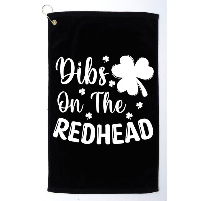 Funny St Patricks Day Irish Shamrock Dibs On The Redhead Golf Towel