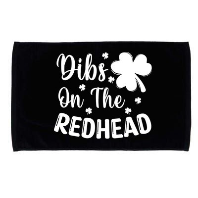 Funny St Patricks Day Irish Shamrock Dibs On The Redhead Microfiber Hand Towel