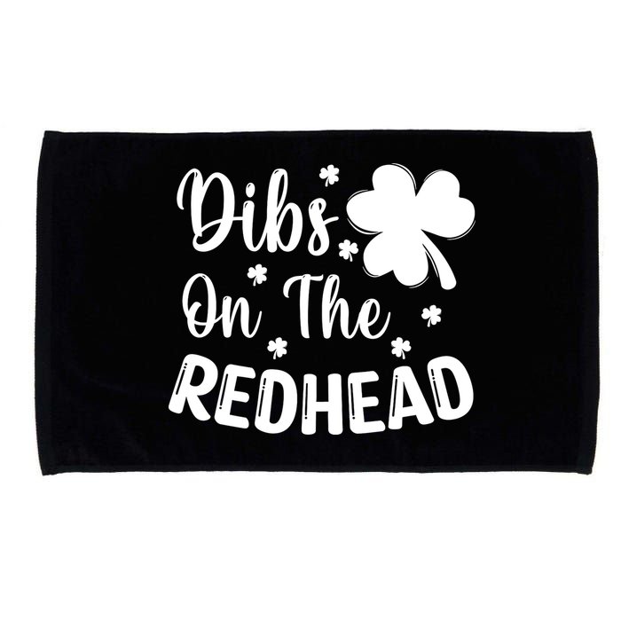 Funny St Patricks Day Irish Shamrock Dibs On The Redhead Microfiber Hand Towel