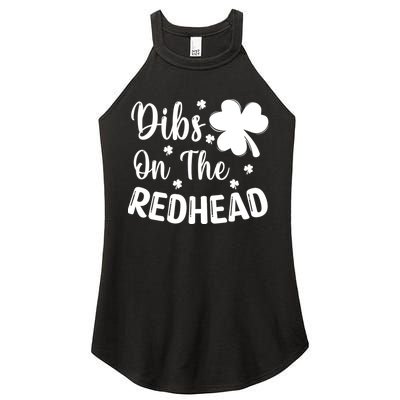 Funny St Patricks Day Irish Shamrock Dibs On The Redhead Women's Perfect Tri Rocker Tank