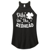 Funny St Patricks Day Irish Shamrock Dibs On The Redhead Women's Perfect Tri Rocker Tank