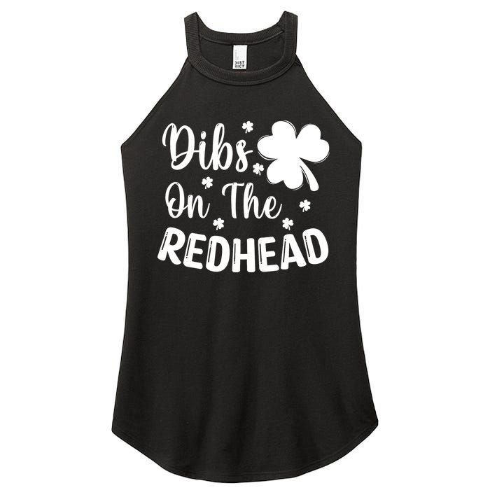 Funny St Patricks Day Irish Shamrock Dibs On The Redhead Women's Perfect Tri Rocker Tank