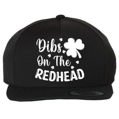 Funny St Patricks Day Irish Shamrock Dibs On The Redhead Wool Snapback Cap