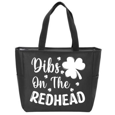 Funny St Patricks Day Irish Shamrock Dibs On The Redhead Zip Tote Bag