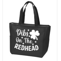Funny St Patricks Day Irish Shamrock Dibs On The Redhead Zip Tote Bag