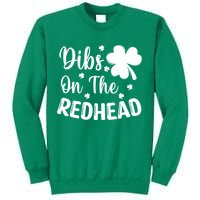 Funny St Patricks Day Irish Shamrock Dibs On The Redhead Sweatshirt