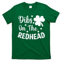 Funny St Patricks Day Irish Shamrock Dibs On The Redhead T-Shirt