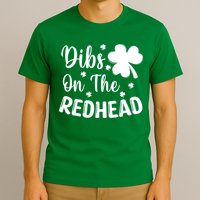 Funny St Patricks Day Irish Shamrock Dibs On The Redhead T-Shirt
