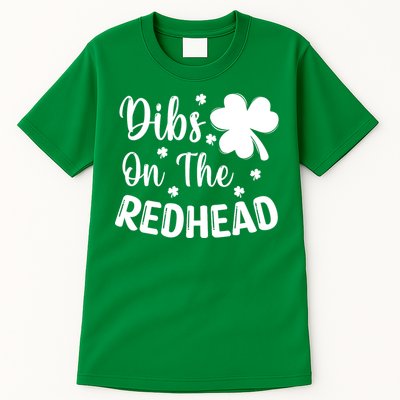 Funny St Patricks Day Irish Shamrock Dibs On The Redhead Tall T-Shirt