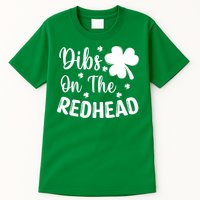 Funny St Patricks Day Irish Shamrock Dibs On The Redhead Tall T-Shirt