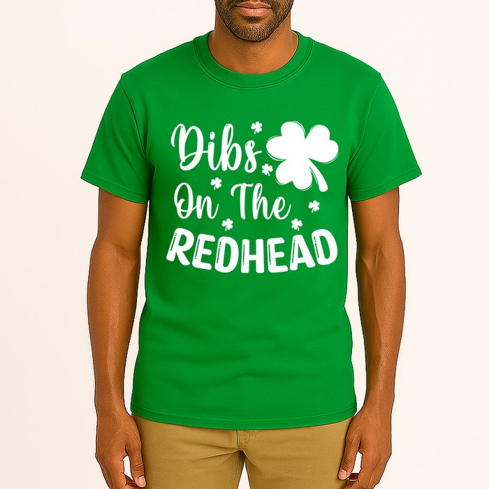 Funny St Patricks Day Irish Shamrock Dibs On The Redhead Tall T-Shirt